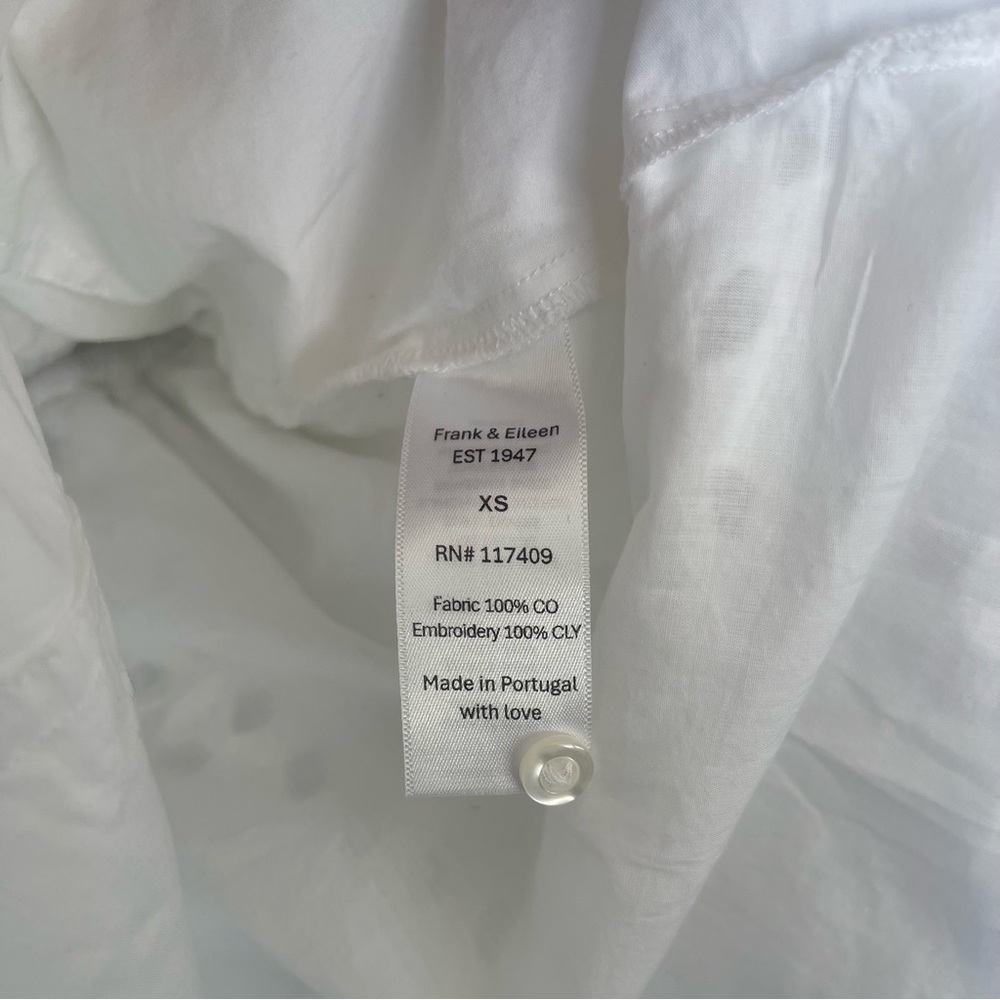 Frank & Eileen Grace Eyelet Midi Dress White Size XS $598 - Picture 7 of 7
